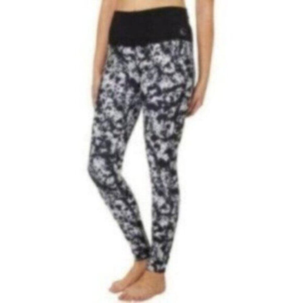 Reel Legend Women's Black & White Keep it Cool Splatter Leggings Size XS